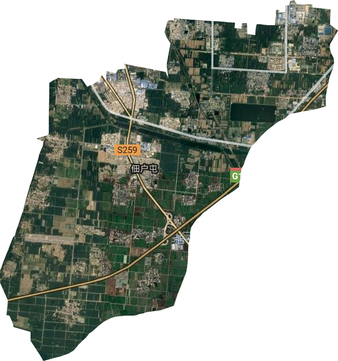 佃户屯街道卫星图