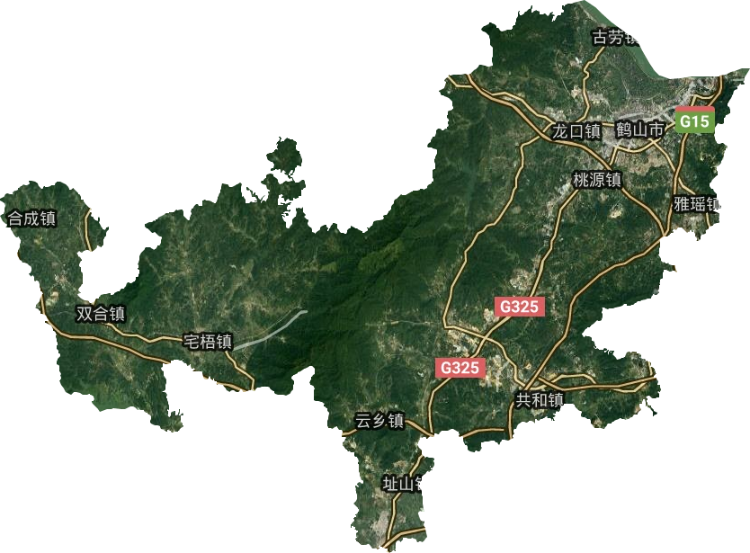 鹤山市卫星图