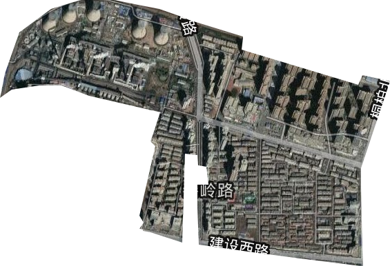 秦岭路街道卫星图