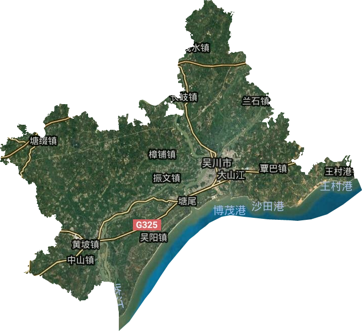 吴川市卫星图