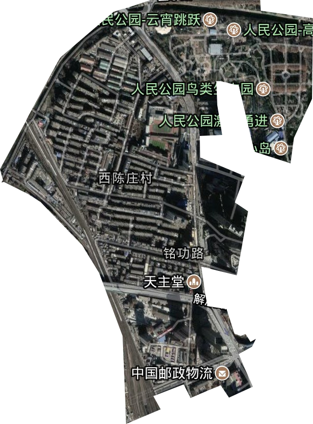 铭功路街道卫星图