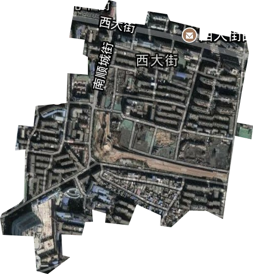 西大街街道卫星图