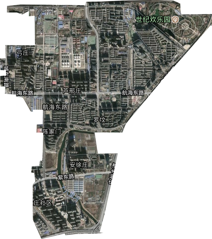 航海东路街道卫星图