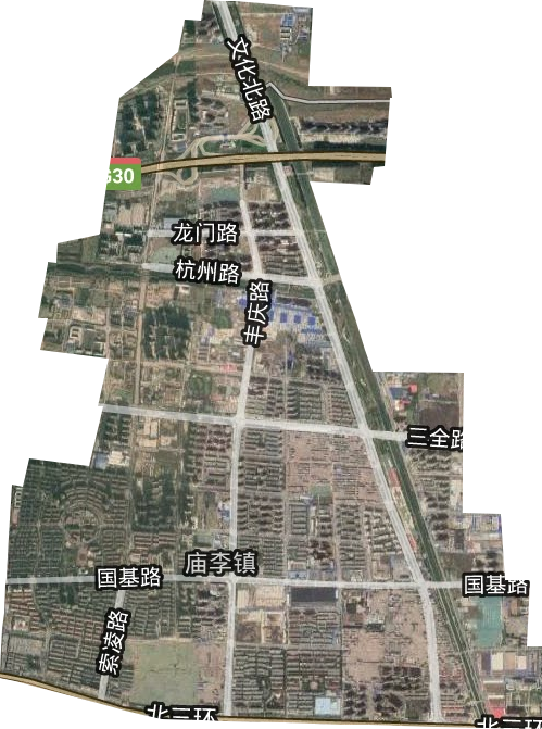 丰庆路街道卫星图