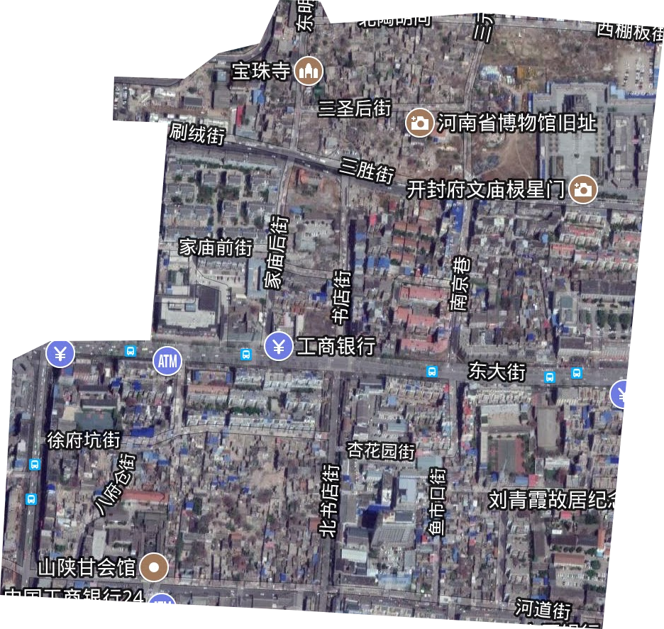 北书店街道卫星图