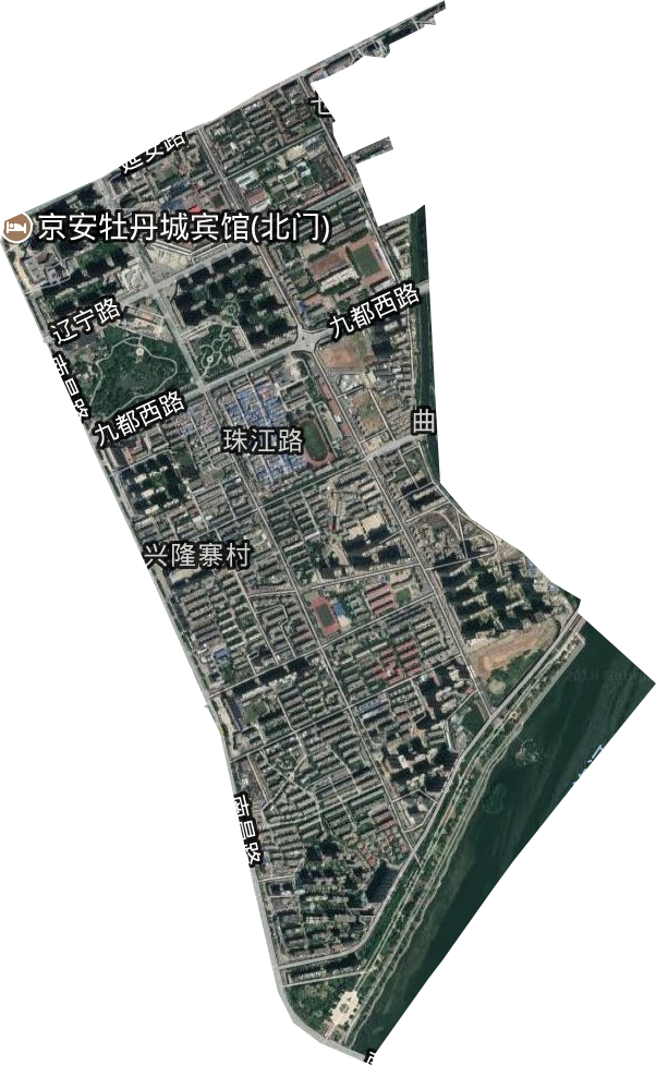 珠江路街道卫星图