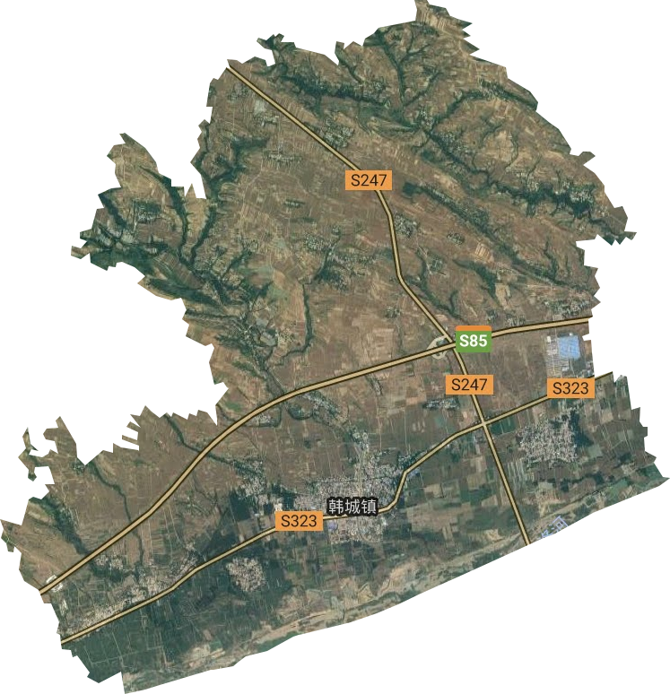 韩城镇卫星图