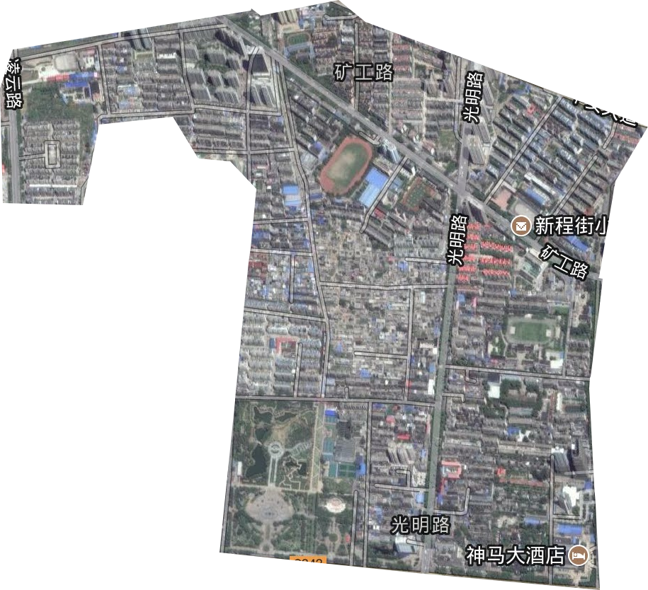 光明路街道卫星图