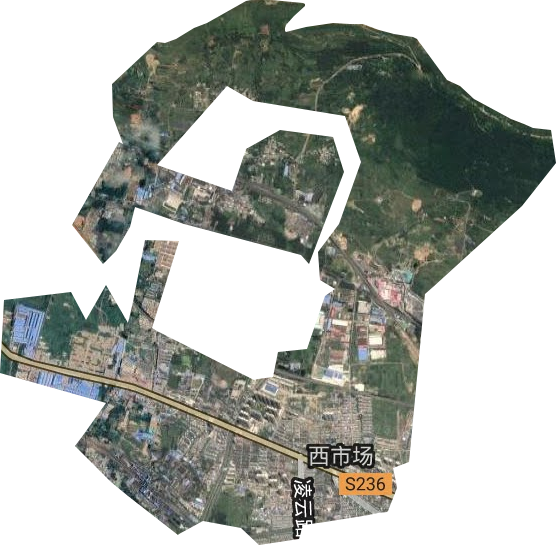 西市场街道卫星图