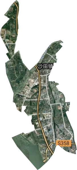 沙田镇卫星图