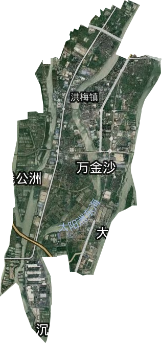 洪梅镇卫星图