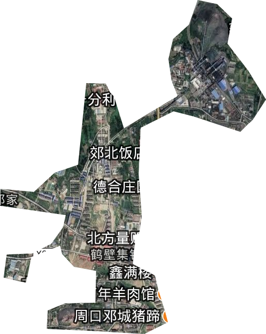 鹤山街街道卫星图