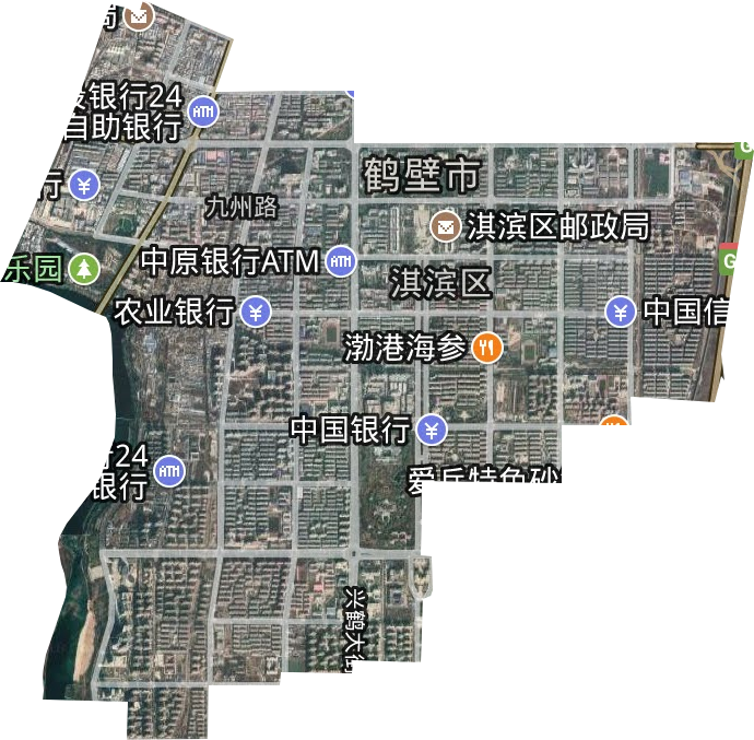 九州路街道卫星图
