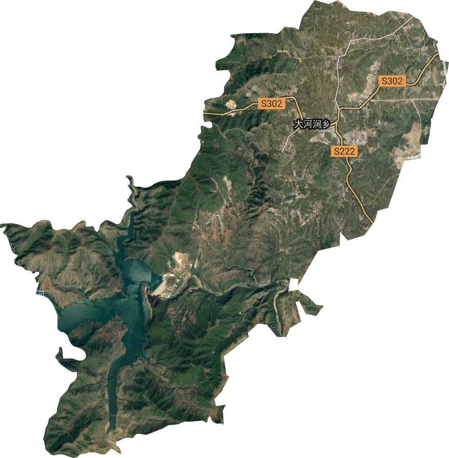 大河涧乡卫星图