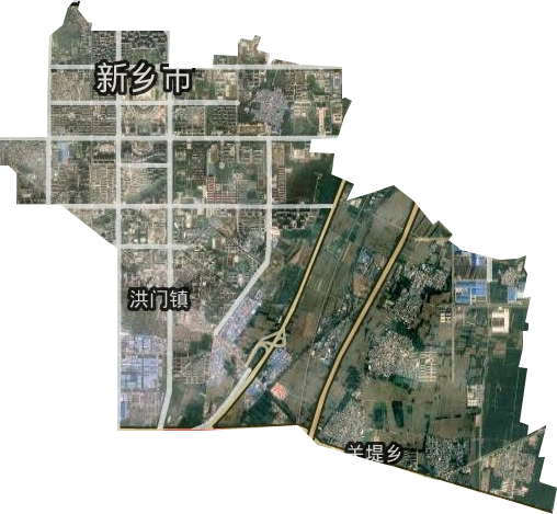 洪门镇卫星图