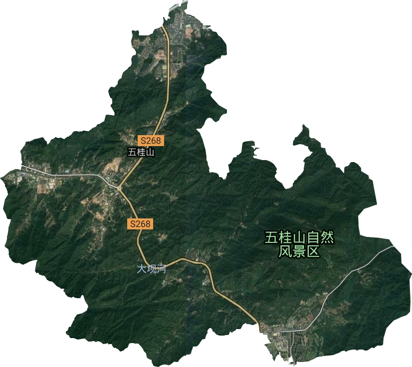 五桂山街道卫星图
