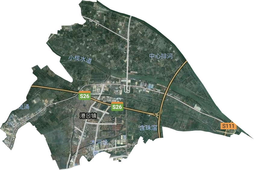 港口镇卫星图