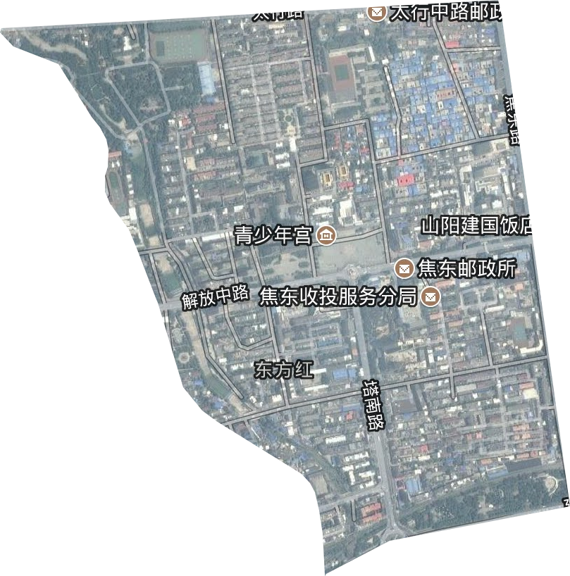 东方红街道卫星图