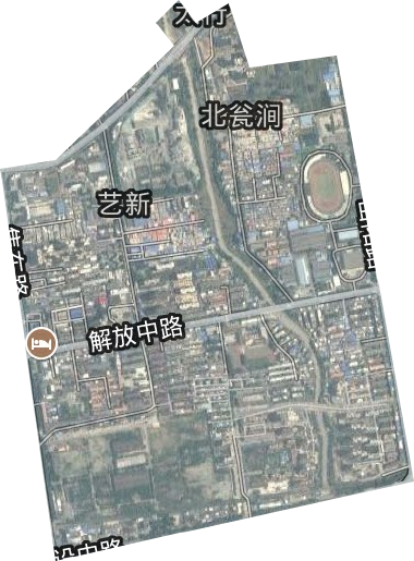 艺新街道卫星图