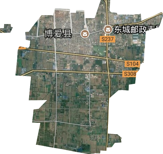 博爱县清化镇卫星图