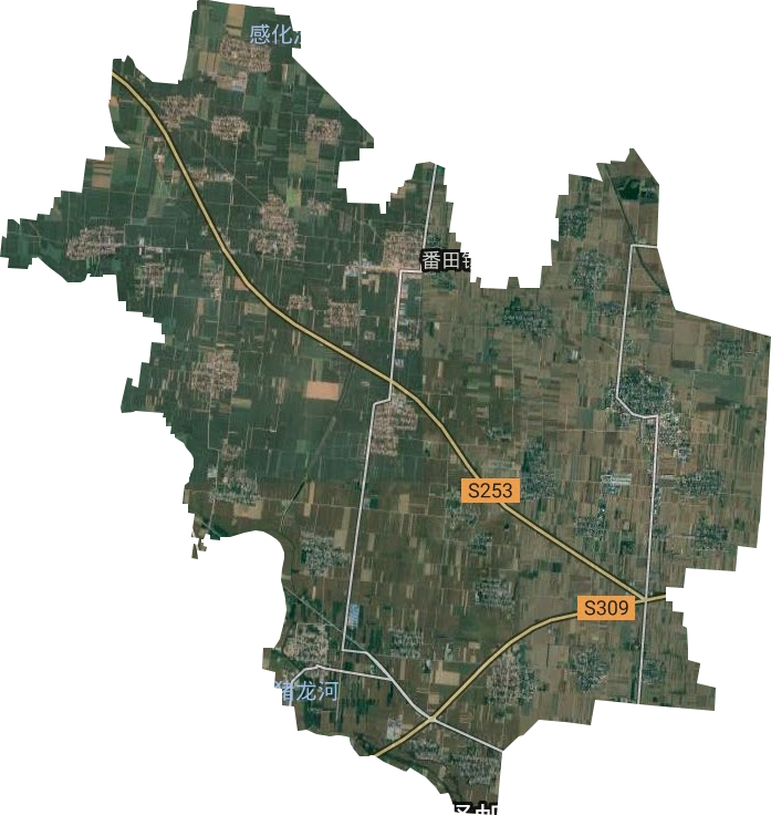 番田镇卫星图