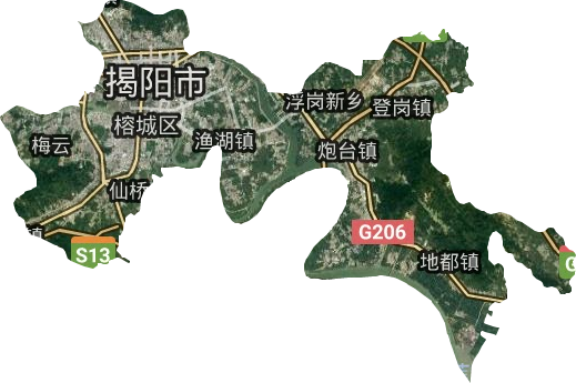 榕城区卫星图