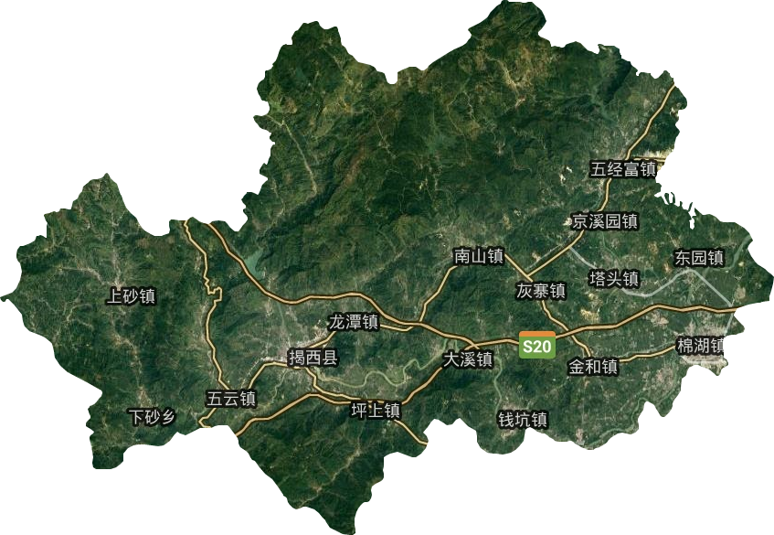 揭西县卫星图