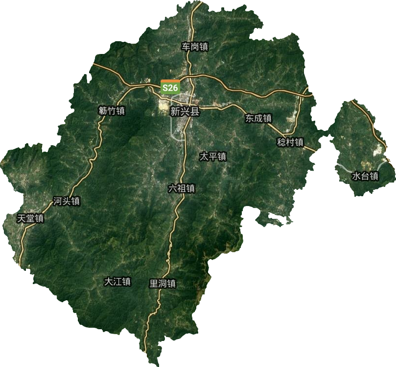 新兴县卫星图