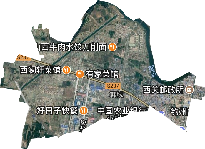韩城街道卫星图