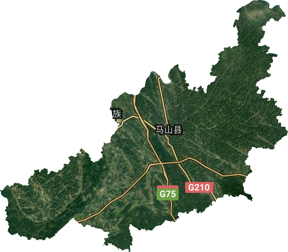 马山县卫星图