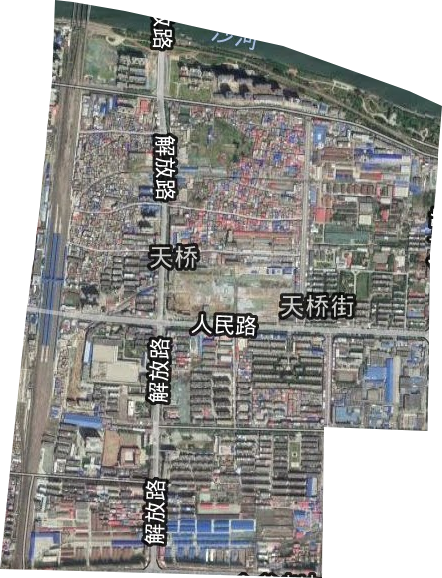 天桥街街道卫星图