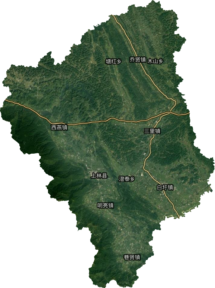 上林县卫星图
