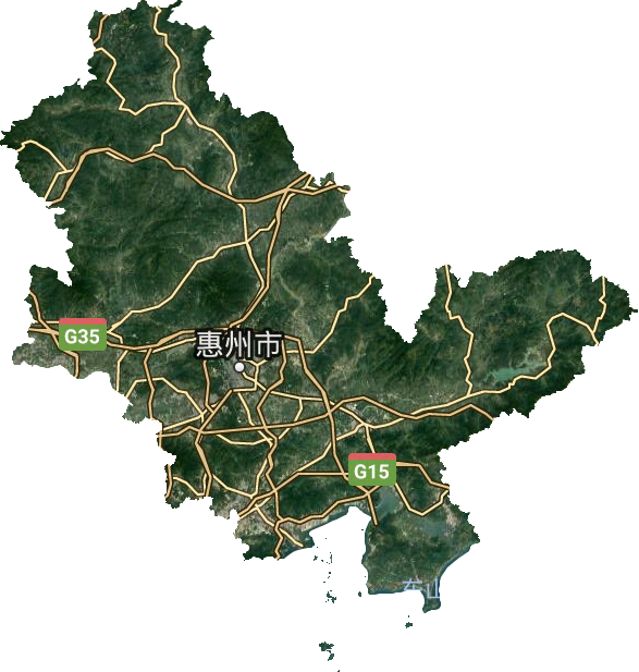 惠州市卫星图
