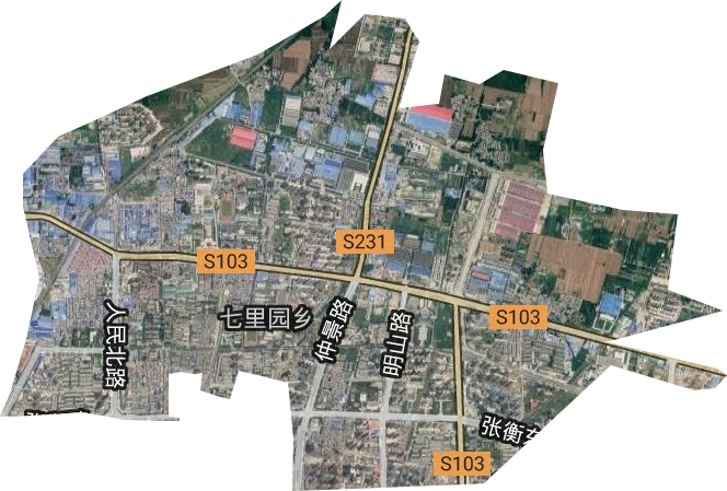张衡街道卫星图