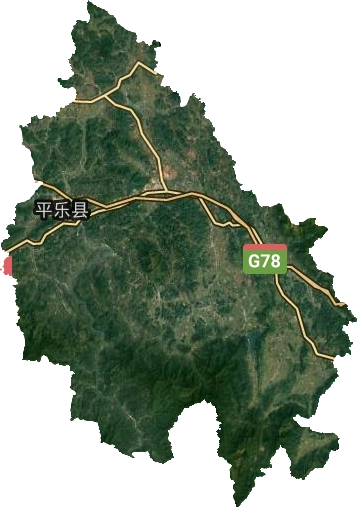 平乐县卫星图