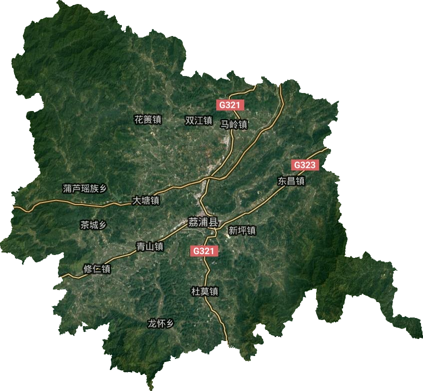 荔浦县卫星图