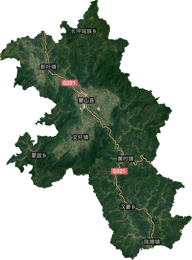 蒙山县卫星图