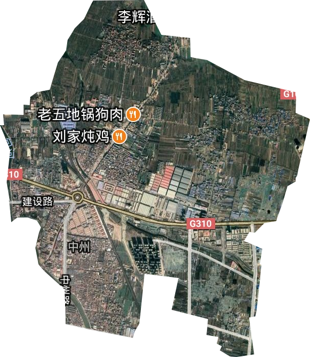 中州街道卫星图