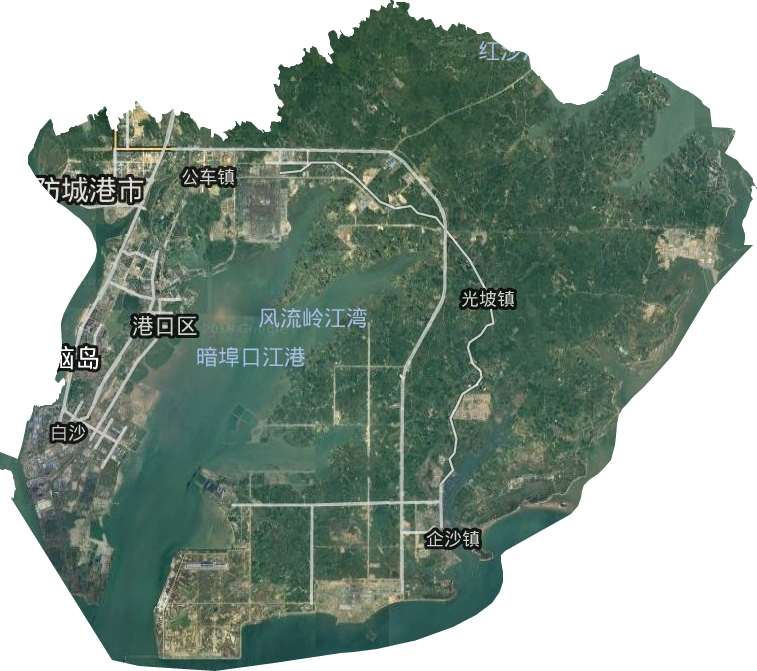 港口区卫星图