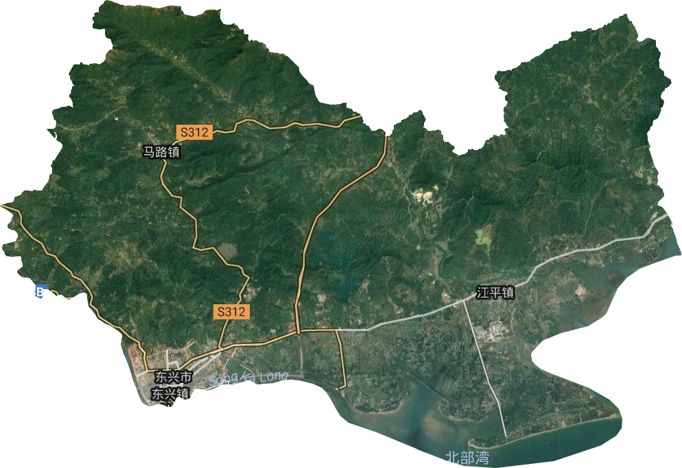 东兴市卫星图