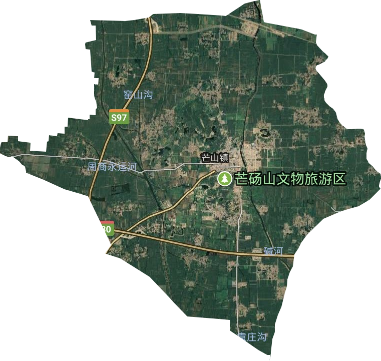 芒山镇卫星图