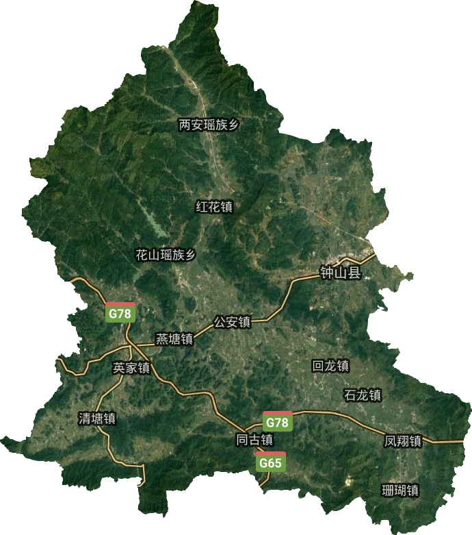 钟山县卫星图