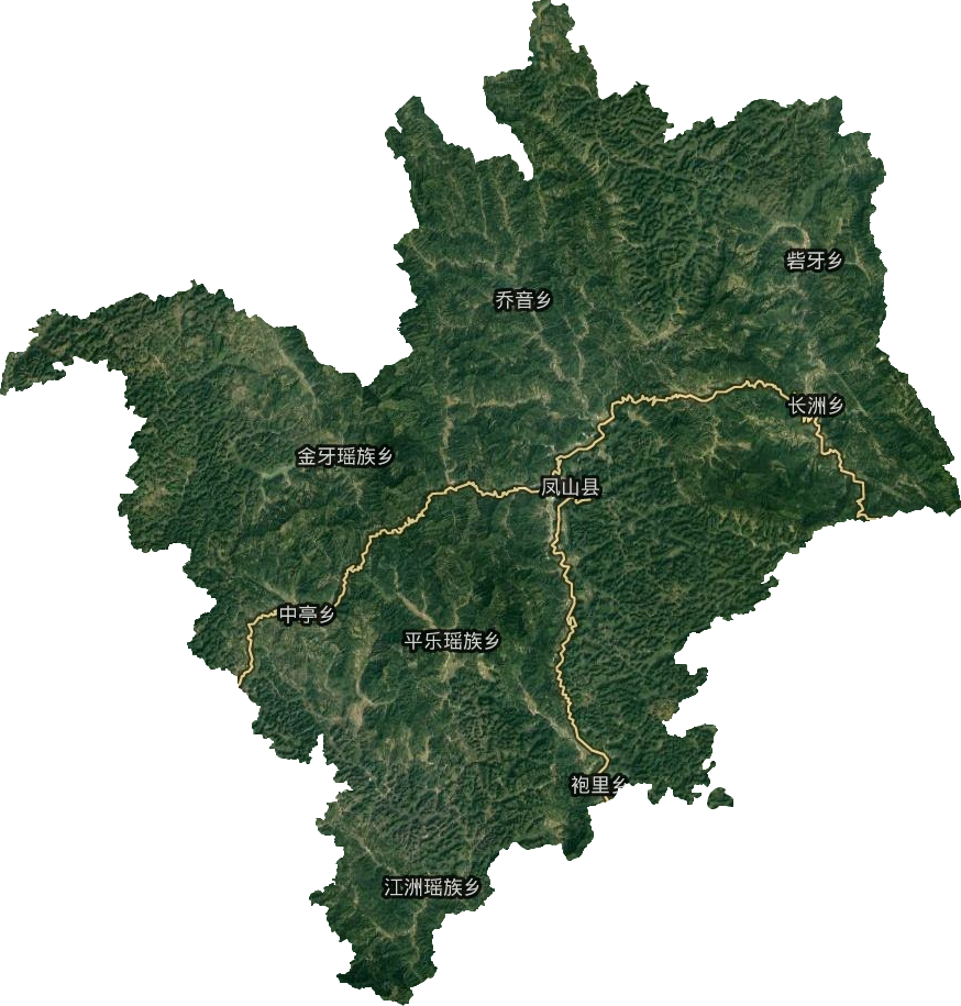凤山县卫星图