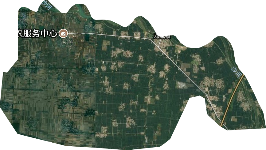 邓城镇卫星图