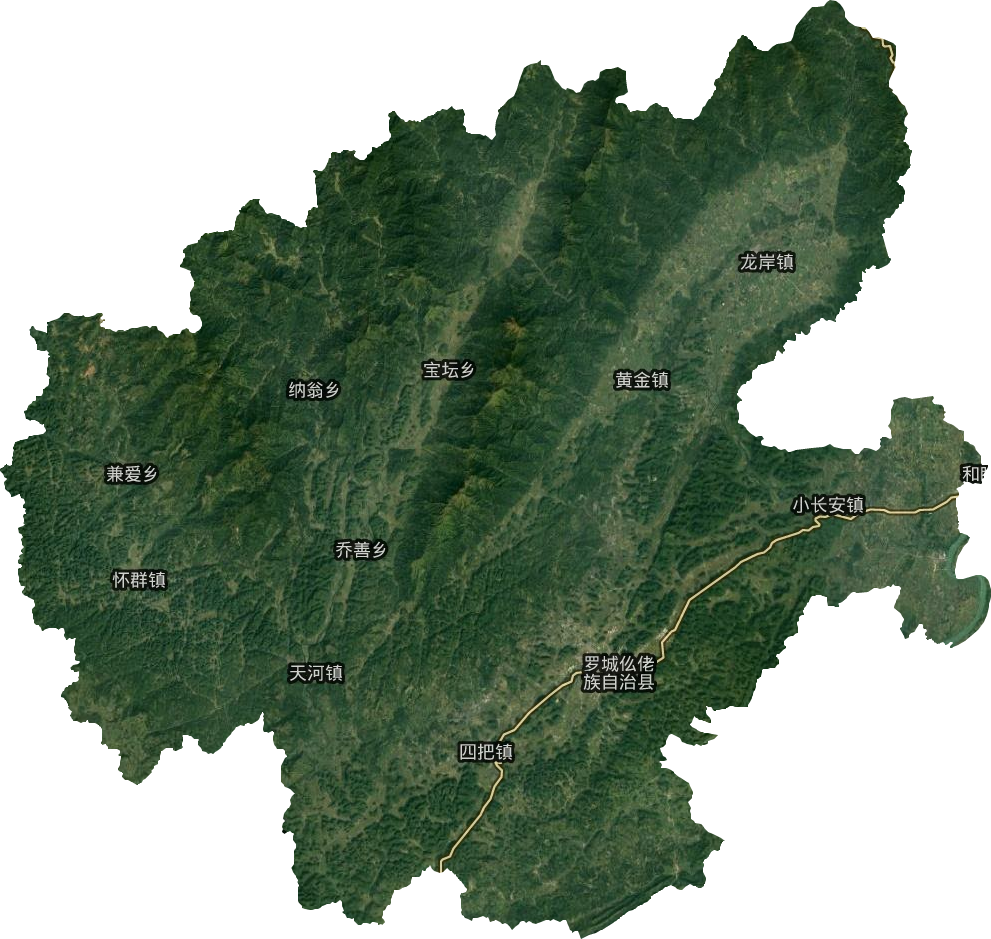 罗城仫佬族自治县卫星图