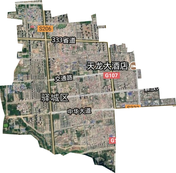 橡林街道卫星图