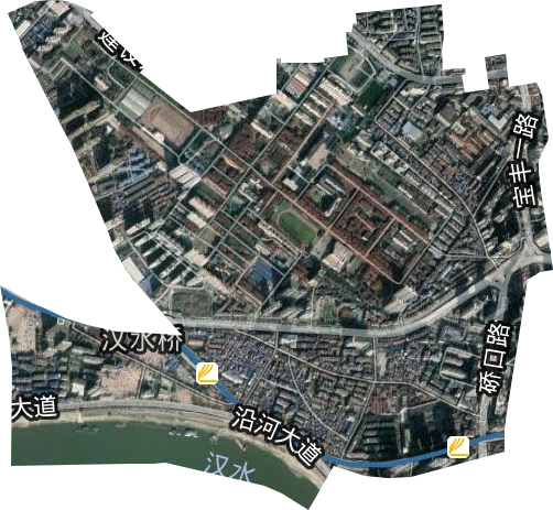 汉水桥街道卫星图