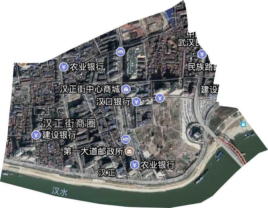 汉正街道卫星图