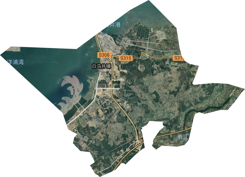 白马井镇卫星图
