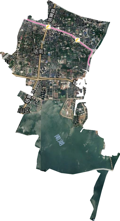 珞南街道卫星图